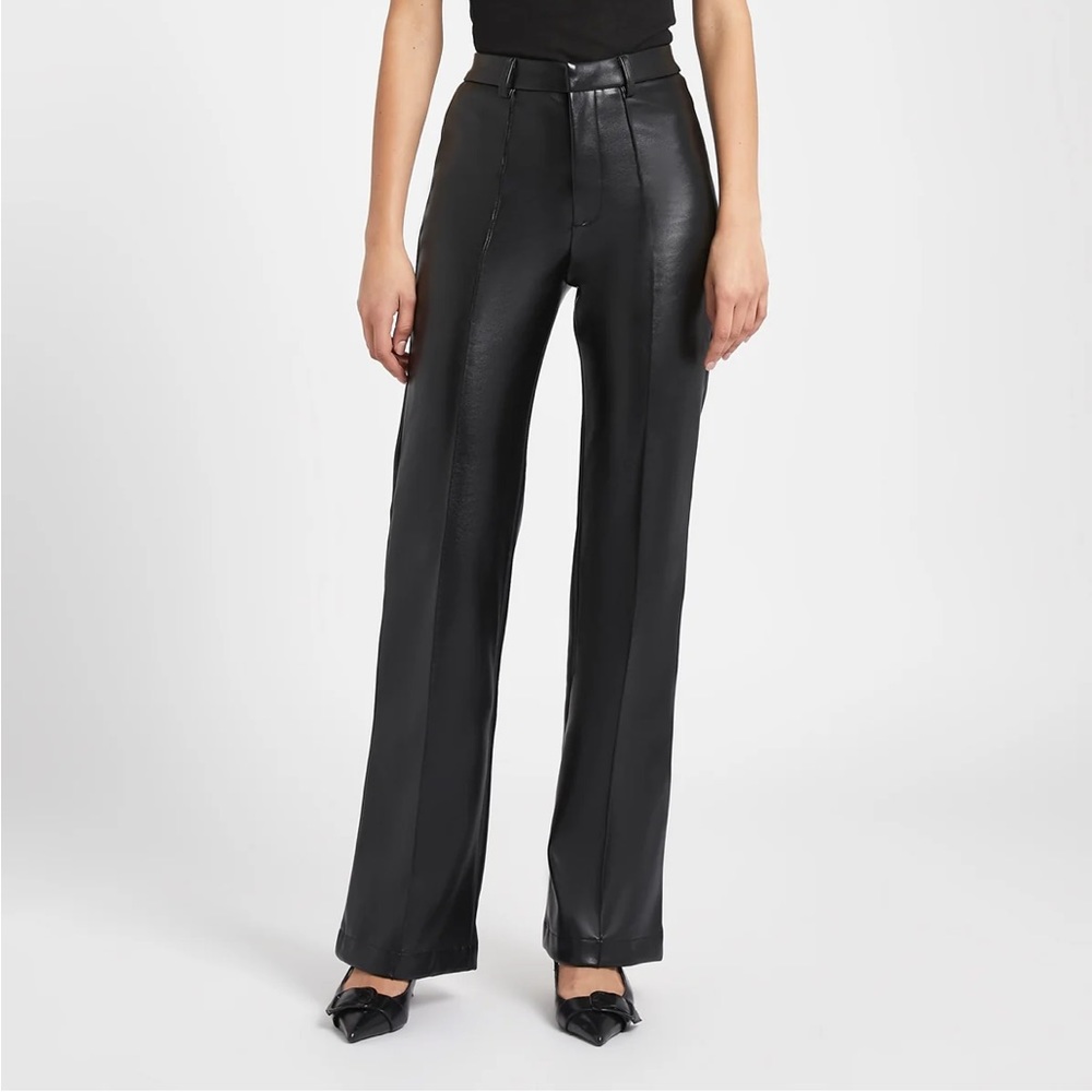 Leather Wide Leg Trousers
